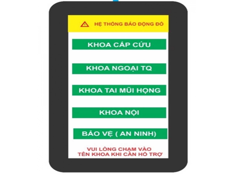 Thiết bị báo động tại khoa HH-ALARM_HMI10