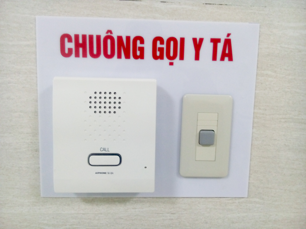 Một số hình ảnh thiết bị chuông báo gọi y tá Aiphone chính hãng do Hải Hưng lắp đặt cho các bệnh viện