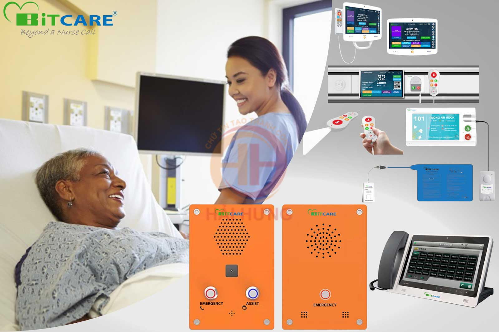 Các thiết bị cơ bản trong hệ thống gọi y tá BitCare