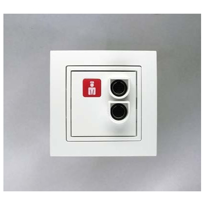 Ổ cắm kết nối với 2 công tắc cuộc gọi kéo dài, gắn tường - 70017160