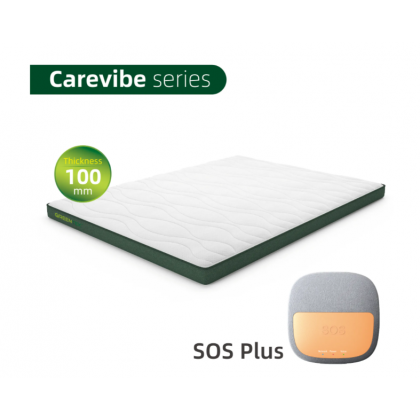 Nệm theo dõi giấc ngủ Carevibe dày 100mm có nút kích hoạt bằng giọng nói SOS Plus