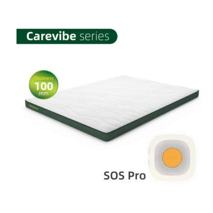Nệm theo dõi giấc ngủ Carevibe dày 100mm có nút báo đa năng SOS Pro