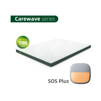 Nệm theo dõi giấc ngủ Carewave dày 100mm có nút kích hoạt bằng giọng nói SOS Plus