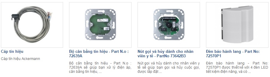 Cung cấp sản phẩm chuông báo gọi y tá Ackermann chính hãng