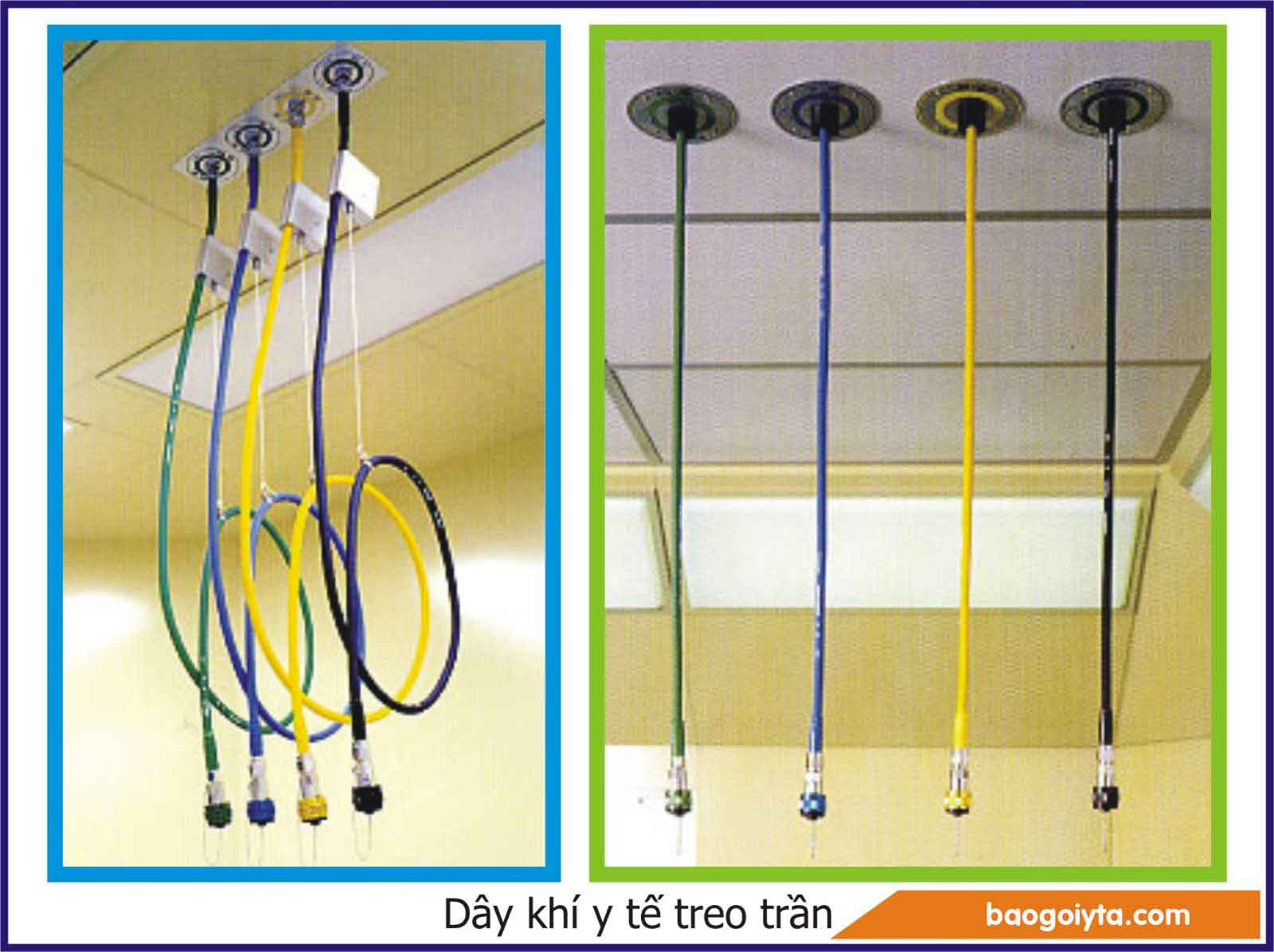 Dây khí y tế treo trần