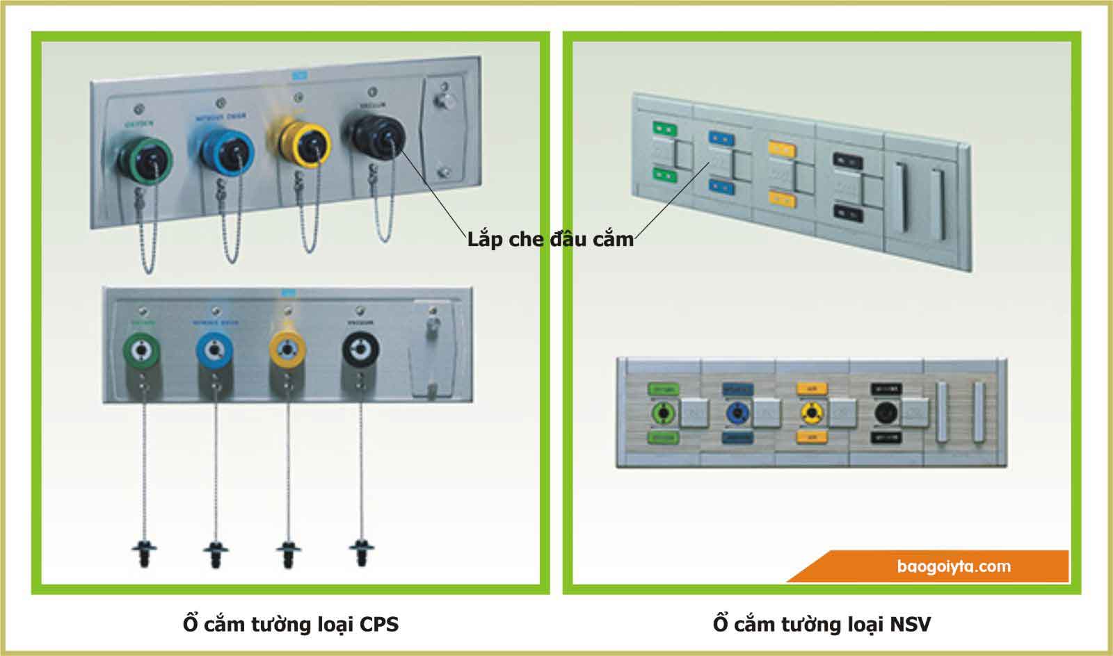 Ổ cấp khí gắn tườngv